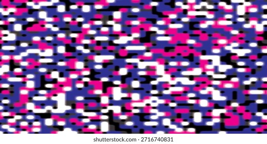 Patrón geométrico Abstractas del mosaico del cielo oscuro pixelado con los fragmentos cuadrados, píxeles aleatorios del punto de 8 bits, efecto repetible de la baja resolución, textura retro de 8 bits de Japón viejo, estilo del juego