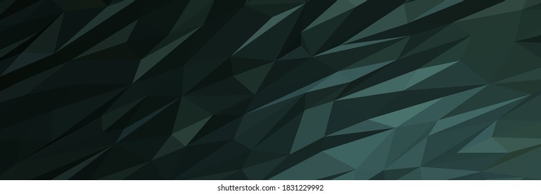 Dark slate gray abstract background. Geometric vector illustration. Colorful 3D wallpaper.