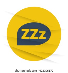 Dark Sleep icon label on wrinkled paper