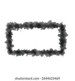 Quadro escuro de fumaça ou nevoeiro: Elemento de design de sobreposição atmosférica isolada