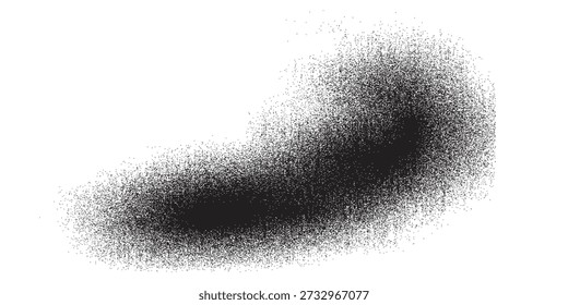 A dark, smoky brush stroke with a gradient effect, appearing as a cloud of particles.