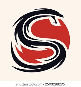 Dark Snake Symbol Vector Graphic