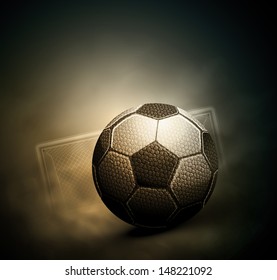 Dark soccer background. Illustration contains transparency and blending effects, eps 10