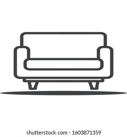 dark sofa icon is very suitable for use in household and office use
