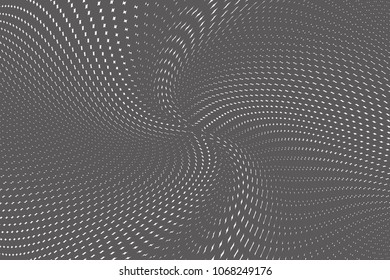 Dark soft wavws halftone dots pattern texture background. Black and white pixels. Modern dotted vector illustration. Abstract wavy lines. Points backdrop. Gradient spotted pattern