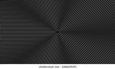 Dark soft wavws halftone dots pattern texture background. Black and white pixels. Modern dotted vector illustration. Abstract wavy lines. Points backdrop. Gradient spotted pattern