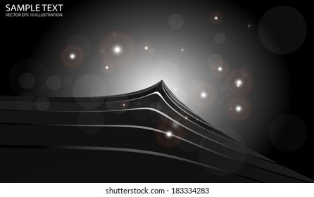 Dark space abstract vector design template - Vector black abstract background illustration