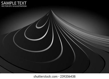 Dark space abstract vector design template - Vector abstract metal modern background illustration