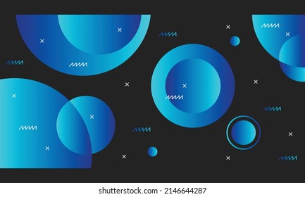 Dunkler Weltraum-Hintergrund mit Kreise für Banner, Landing-Page, Poster, Banner oder Broschüre