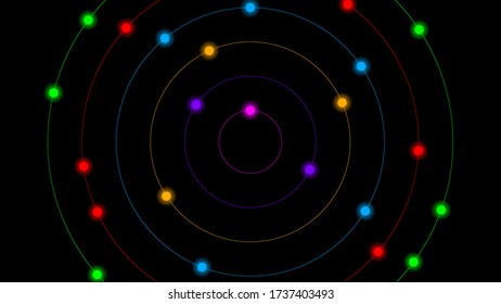 Vector Planeta de fondo de órbita de espacio oscuro