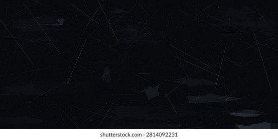 Dark space background, scattered stars, faint celestial shapes, light scratches, enigmatic, cosmic, digital art, abstract.