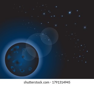 Dark Space and Planet Background