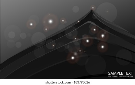 Dark space scape abstract vector design template - Vector black space background illustration