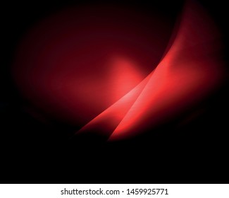 Dark space with shiny neon light motion waves. Abstract concept graphic element. Vector neon background. Technology background. Black background.