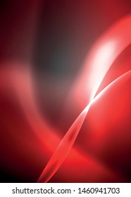 Dark space with shiny neon light motion waves. Abstract concept graphic element. Vector neon background. Technology background. Black background.