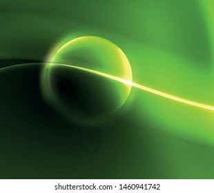 Dark space with shiny neon light motion waves. Abstract concept graphic element. Vector neon background. Technology background. Black background.