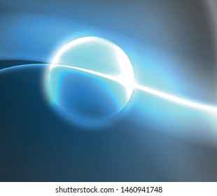 Dark space with shiny neon light motion waves. Abstract concept graphic element. Vector neon background. Technology background. Black background.
