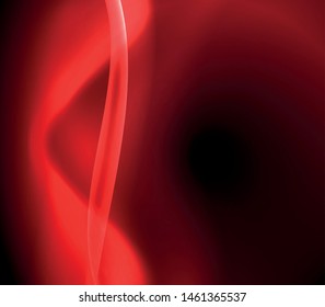 Dark space with shiny neon light motion waves. Abstract concept graphic element. Vector neon background. Technology background. Black background.