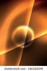 Dark space with shiny neon light motion waves. Abstract concept graphic element. Vector neon background. Technology background. Black background.