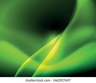 Dark space with shiny neon light motion waves. Abstract concept graphic element. Vector neon background. Technology background. Black background.
