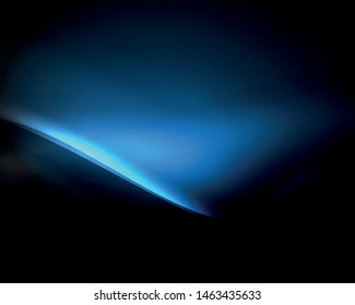 Dark space with shiny neon light motion waves. Abstract concept graphic element. Vector neon background. Technology background. Black background.