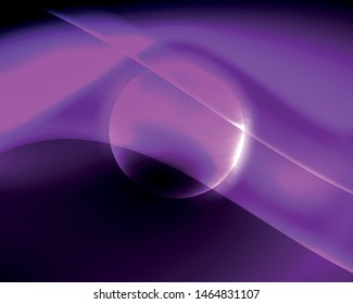 Dark space with shiny neon light motion waves. Abstract concept graphic element. Vector neon background. Technology background. Black background.