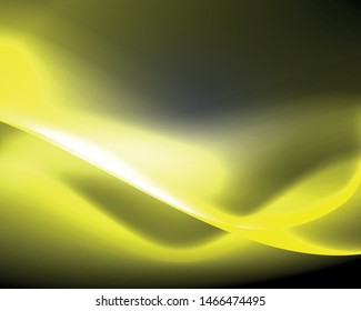 Dunkler Raum mit glänzenden Neonlichtwellen. Abstraktes Concept-Grafikelement. Vektorneonhintergrund. Technischer Hintergrund. Schwarzer Hintergrund.