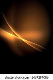 Dark space with shiny neon light motion waves. Abstract concept graphic element. Vector neon background. Technology background. Black background.