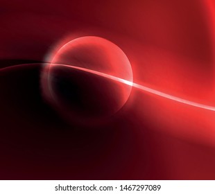 Dark space with shiny neon light motion waves. Abstract concept graphic element. Vector neon background. Technology background. Black background.