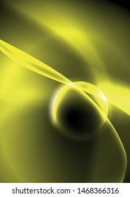 Dark space with shiny neon light motion waves. Abstract concept graphic element. Vector neon background. Technology background. Black background.