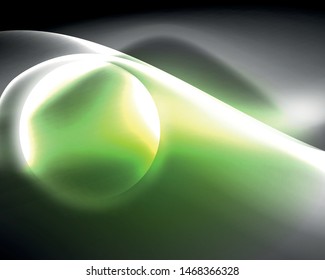 Dark space with shiny neon light motion waves. Abstract concept graphic element. Vector neon background. Technology background. Black background.