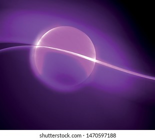 Dark space with shiny neon light motion waves. Abstract concept graphic element. Vector neon background. Technology background. Black background.