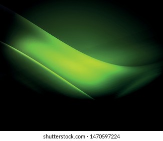 Espacio oscuro con brillantes olas de movimiento neón. Resumen del elemento gráfico de concepto. Fondo de neón vectorial. Antecedentes tecnológicos. Fondo negro.