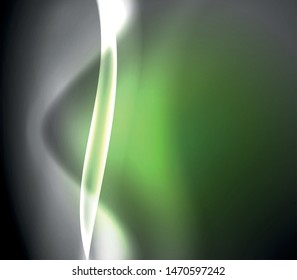 Dark space with shiny neon light motion waves. Abstract concept graphic element. Vector neon background. Technology background. Black background.