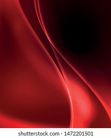 Dark space with shiny neon light motion waves. Abstract concept graphic element. Vector neon background. Technology background. Black background.