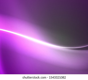 Espacio oscuro con brillantes olas de movimiento neón. Resumen del elemento gráfico de concepto. Fondo de neón vectorial. Antecedentes tecnológicos. Fondo negro.