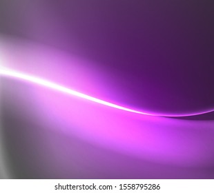 Dark space with shiny neon light motion waves. Abstract concept graphic element. Vector neon background. Technology background. Black background.
