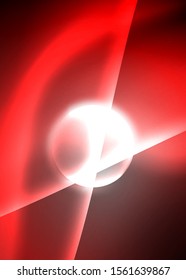 Dark space with shiny neon light motion waves. Abstract concept graphic element. Vector neon background. Technology background. Black background.