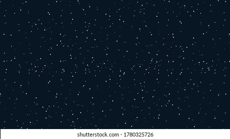 Dark space with stars and dark blue background. Illustration, vector.