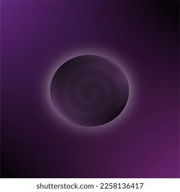 Ilustración de icono de esfera oscura 