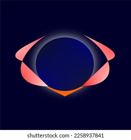 Dark sphere logo. Vector illustration of  logo.
