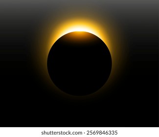 dark sphere shape design with glowing beam effect vector