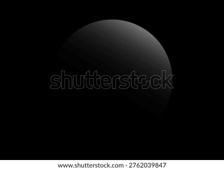 Dark sphere with subtle light gradient and shadow on black background