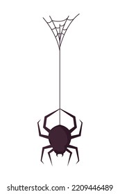 dark spider design over white