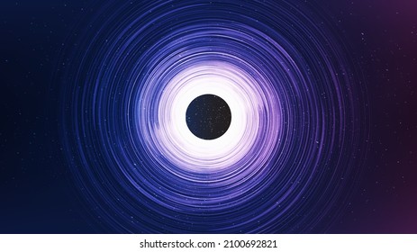 Dark Spiral Black hole on Galaxy background with Milky Way spiral,Universe and starry concept design,vector