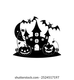 Dark and Spooky Halloween House Vectors