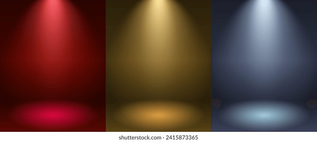 escena mínima oscura y reflectante para presentación de producto, efecto claro, color blanco dorado claro, ilustración vectorial