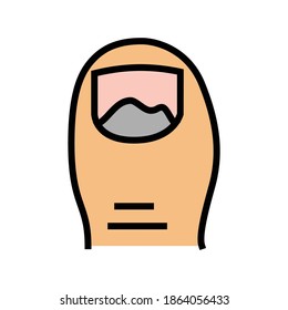 dark spots nail color icon vector. dark spots nail sign. isolated symbol illustration