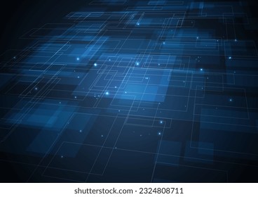dark square technology texture background