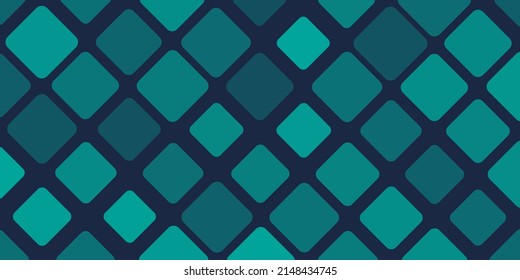 Dark Squares of Various Sizes and Shades of Green - Geometric Mosaic Pattern, Abstract Background Template